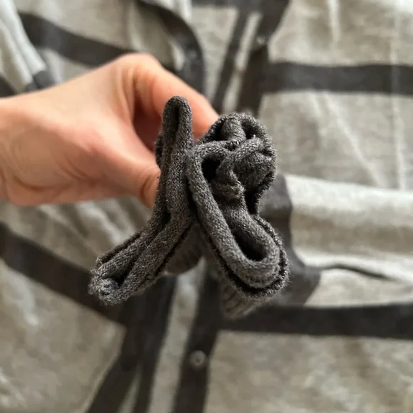 Lululemon After Class Cardigan Button Up Grey 2-Way Wear Cotton Women Sz 6 - Picture 9 of 11